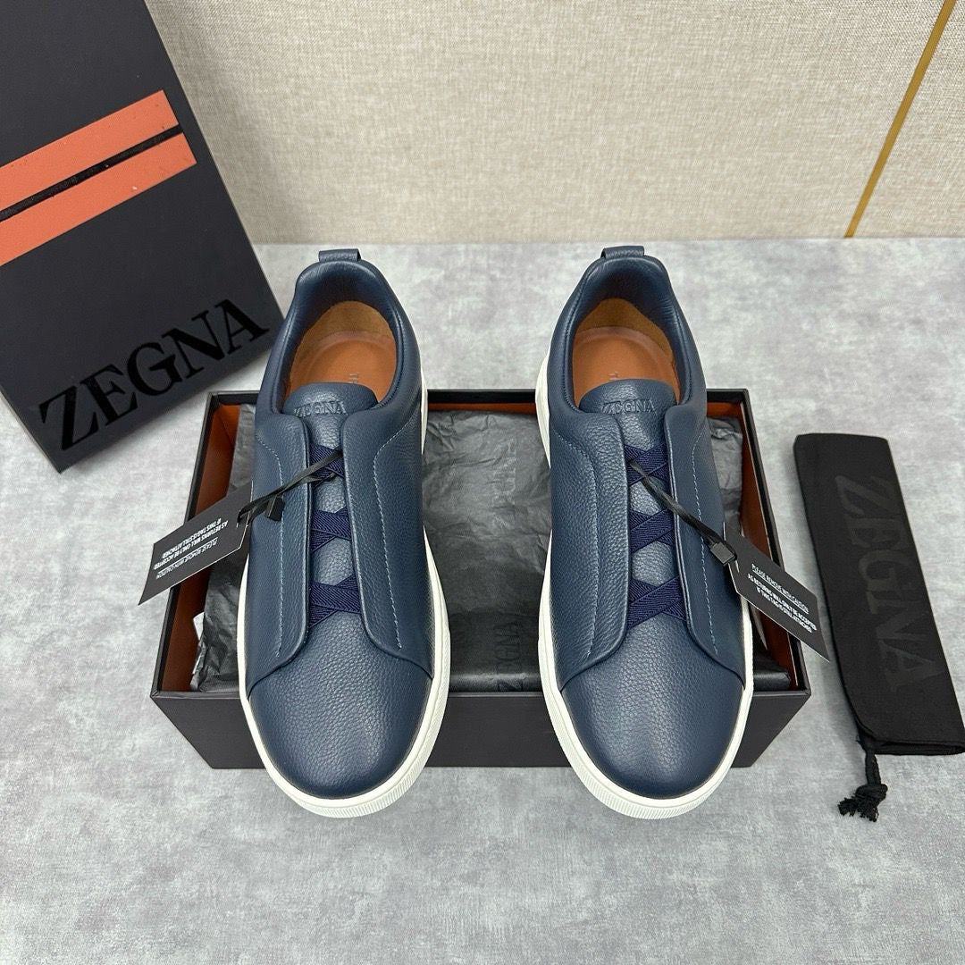 Zegna Stitch blue piel