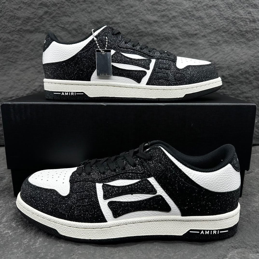 AMIRI SKELETON BLACK CRYSTALS