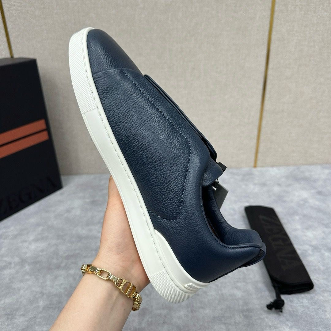 Zegna Stitch blue piel