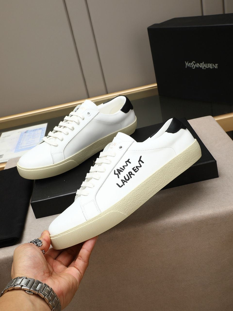 Saint Laurent Court Black