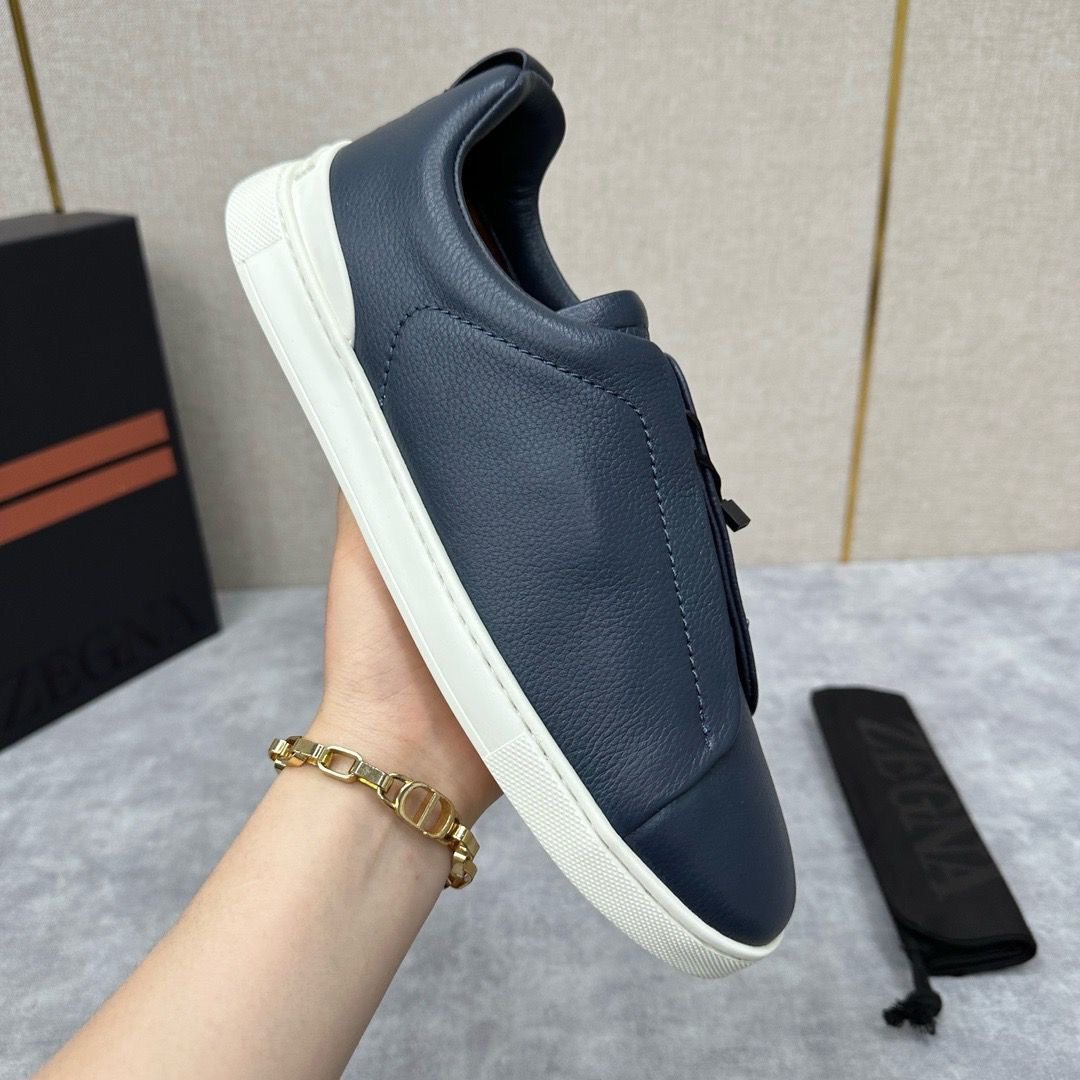 Zegna Stitch blue piel
