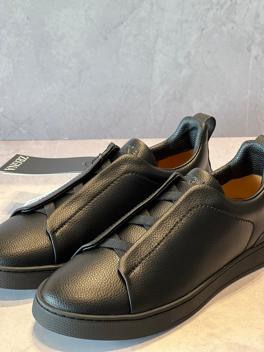 Zegna Stitch Black Piel