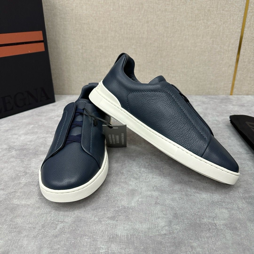 Zegna Stitch blue piel