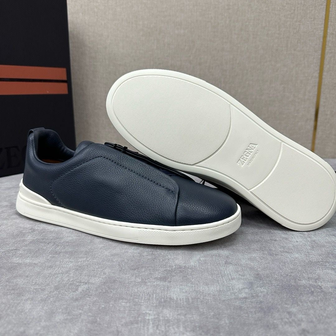 Zegna Stitch blue piel