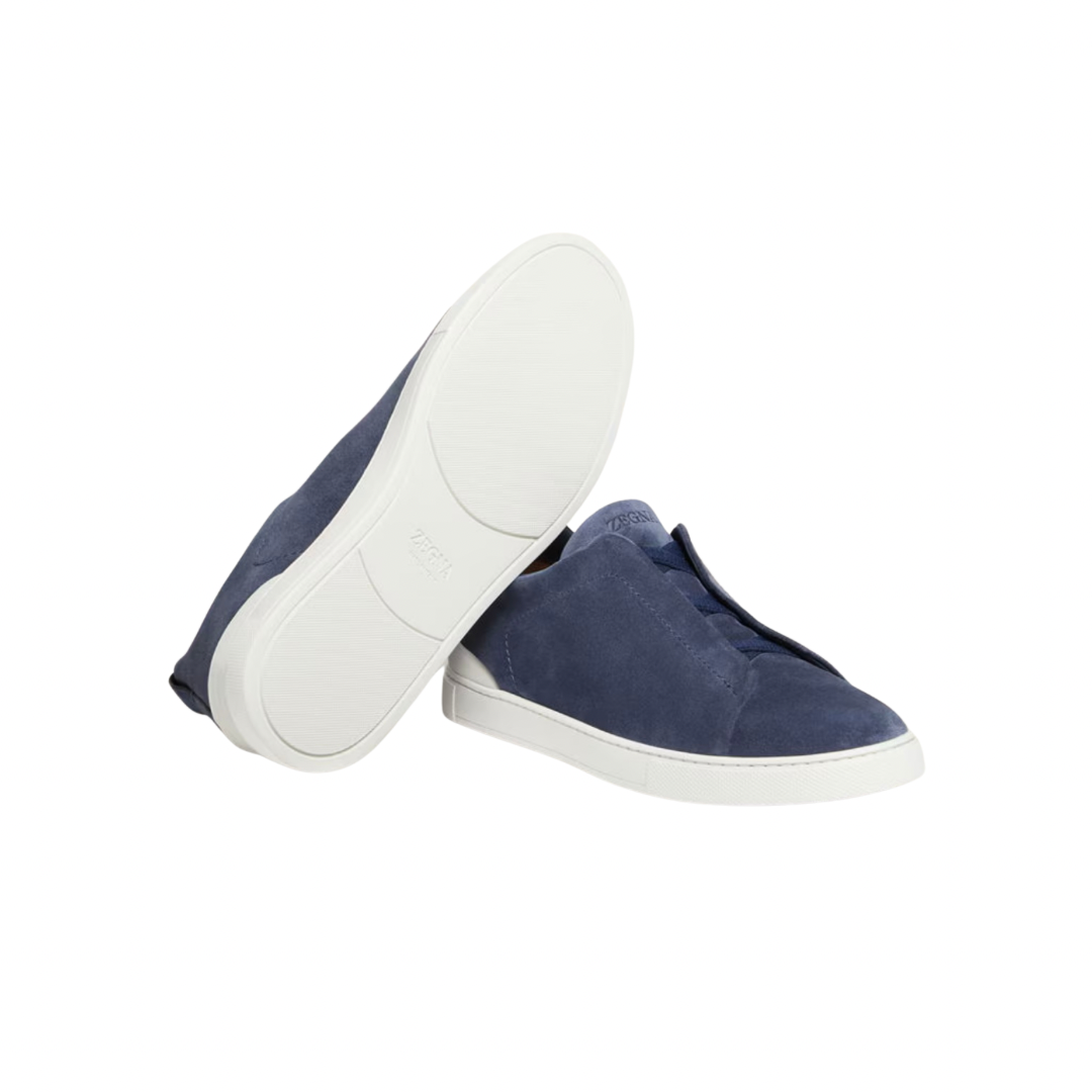 Zegna Stitch blue gamuza