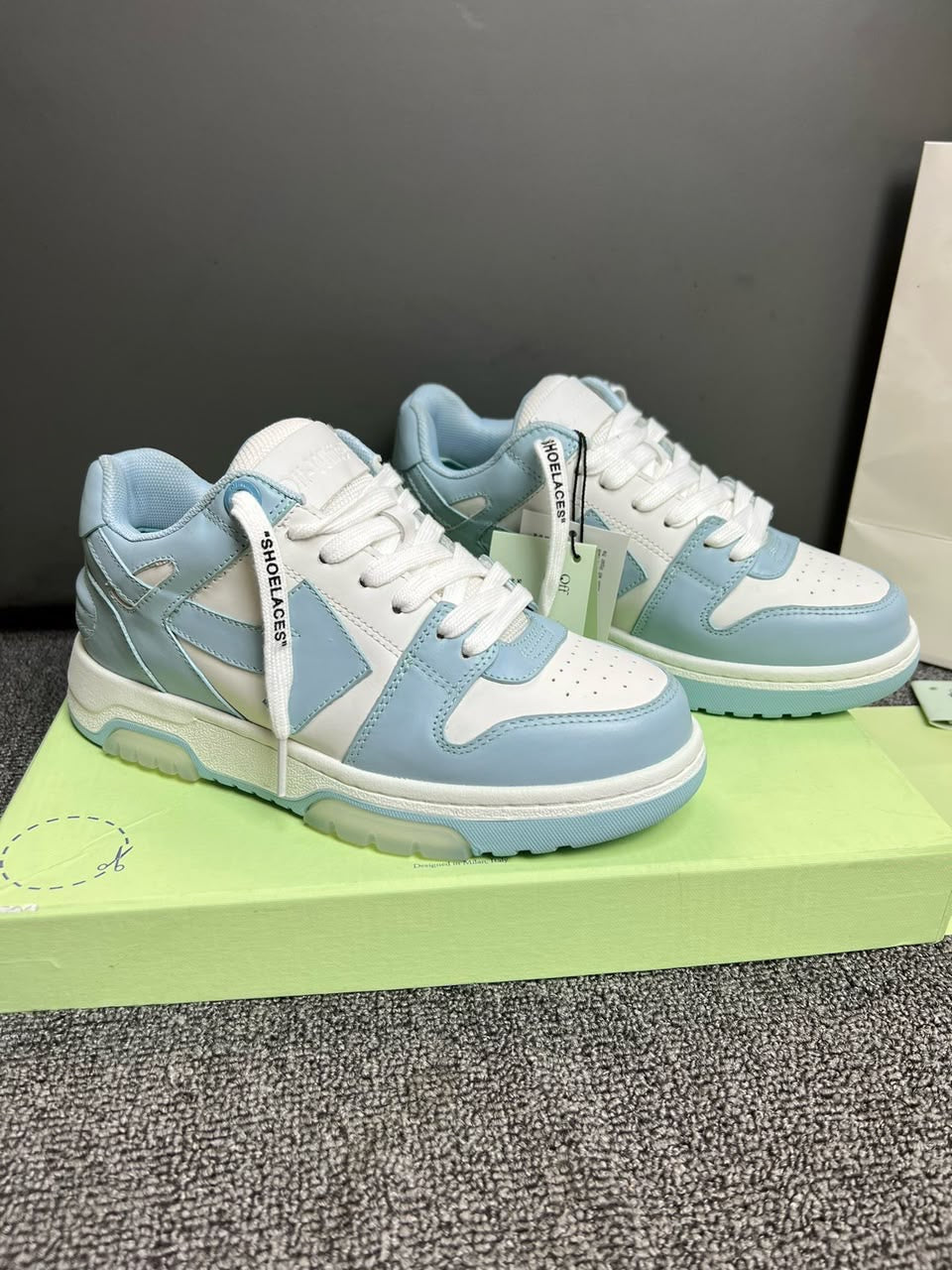 Off-white out of office blue