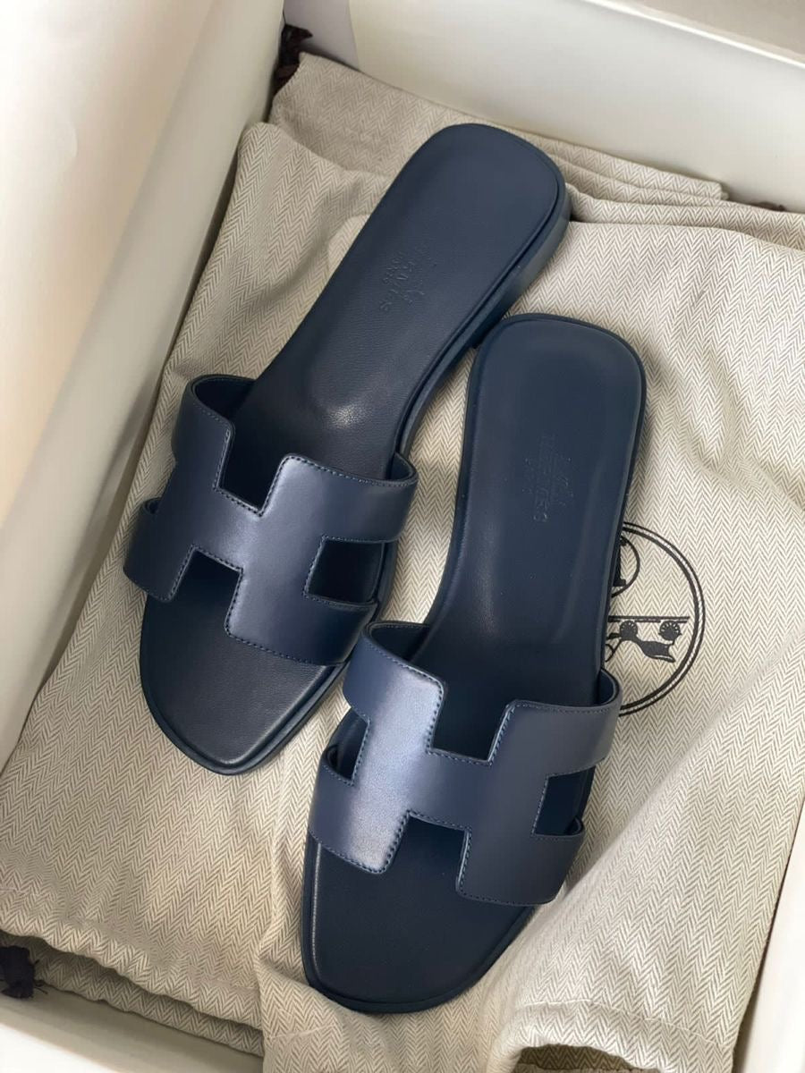 Hermes sandalias azul marino (mujer)