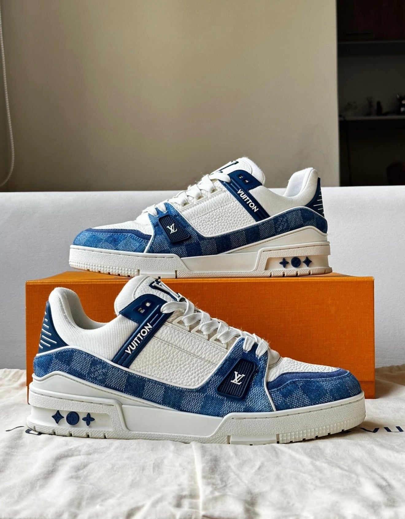 Louis Vuitton Trainer Blue blocks